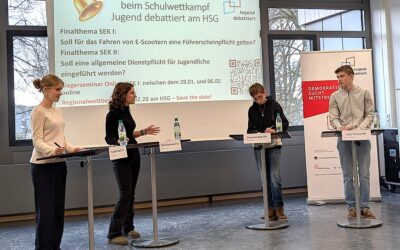 Schulwettkampf Jugend debattiert 2026